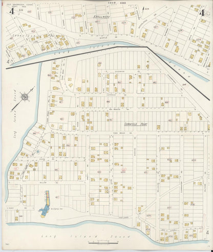Sanborn Fire Insurance Map from Old Saybrook, Middlesex County, Connecticut (1943), Sheet #0004 - Complete Map Set gallery image, historic Sanborn map, vintage wall art, Connecticut Connecticut
