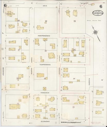 Sanborn Fire Insurance Map from Covington, Saint Tammany Parish, Louisiana (1941), Sheet #0006 - Complete Map Set gallery image, historic Sanborn map, vintage wall art, Louisiana Louisiana