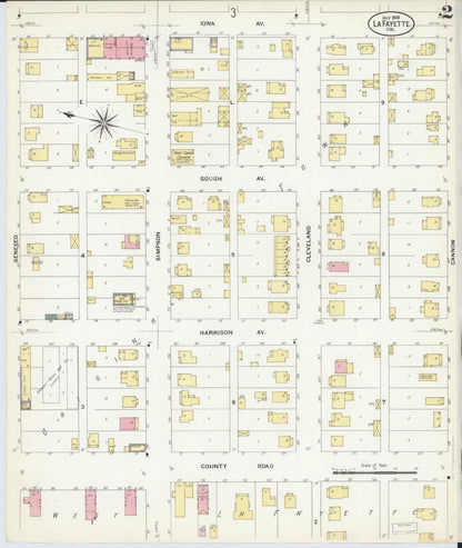 Sanborn Fire Insurance Map from Lafayette, Boulder County, Colorado (1908), Sheet #0002 - Complete Map Set gallery image, historic Sanborn map, vintage wall art, Colorado Colorado
