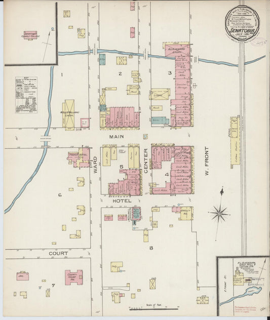 Sanborn Fire Insurance Map from Senatobia, Tate County, Mississippi (1886), Sheet #0001 - Historic Sanborn Fire Insurance Map Print, vintage old map wall art, antique decor, genealogy gift, Mississippi Mississippi map
