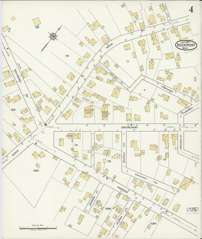 Sanborn Fire Insurance Map from Rockport, Essex County, Massachusetts (1917), Sheet #0004 - Complete Map Set gallery image, historic Sanborn map, vintage wall art, Massachusetts Massachusetts