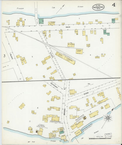 Sanborn Fire Insurance Map from Presque Isle, Aroostook County, Maine (1903), Sheet #0004 - Complete Map Set gallery image, historic Sanborn map, vintage wall art, Maine Maine