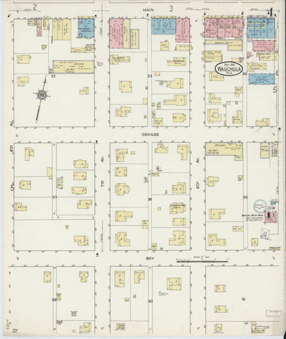 Sanborn Fire Insurance Map from Wauchula, Hardee County, Florida (1914), Sheet #0004 - Complete Map Set gallery image, historic Sanborn map, vintage wall art, Florida Florida