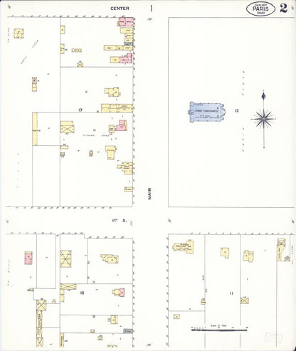 Sanborn Fire Insurance Map from Paris, Bear Lake County, Idaho (1907), Sheet #0002 - Complete Map Set gallery image, historic Sanborn map, vintage wall art, Idaho Idaho