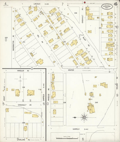 Sanborn Fire Insurance Map from Hoquiam, Grays Harbor County, Washington (1907), Sheet #0006 - Complete Map Set gallery image, historic Sanborn map, vintage wall art, Washington Washington