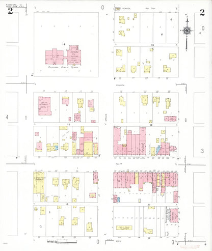 Sanborn Fire Insurance Map from Rockford, Floyd County, Iowa (1948), Sheet #0002 - Historic Sanborn Fire Insurance Map Print, vintage old map wall art