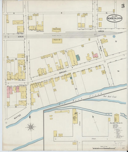 Sanborn Fire Insurance Map from New Bethlehem, Clarion County, Pennsylvania (1894), Sheet #0003 - Complete Map Set gallery image, historic Sanborn map, vintage wall art, Pennsylvania Pennsylvania