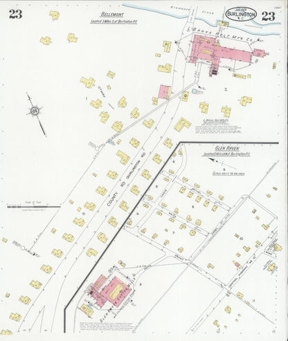 Sanborn Fire Insurance Map from Burlington, Alamance County, North Carolina (1929), Sheet #0023 - Complete Map Set gallery image, historic Sanborn map, vintage wall art, North Carolina North Carolina