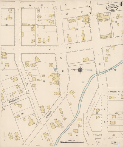 Sanborn Fire Insurance Map from Loyalton, Sierra County, California (1912), Sheet #0003 - Complete Map Set gallery image, historic Sanborn map, vintage wall art, California California