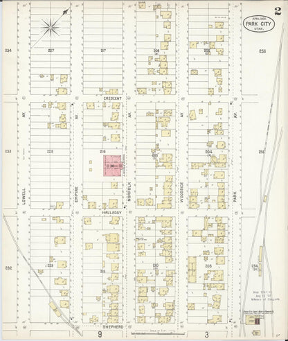 Sanborn Fire Insurance Map from Park City, Summit County, Utah (1900), Sheet #0002 - Complete Map Set gallery image, historic Sanborn map, vintage wall art, Utah Utah