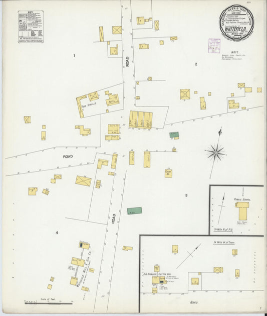 Sanborn Fire Insurance Map from Whitefield, Haskell County, Oklahoma. (1901) – Historic Sanborn Fire Insurance Map Print