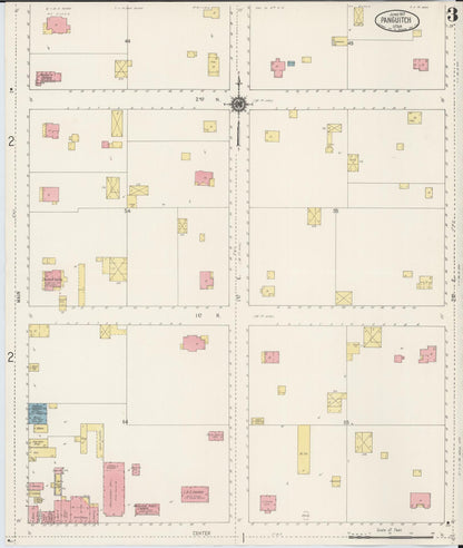 Sanborn Fire Insurance Map from Panguitch, Garfield County, Utah (1917), Sheet #0003 - Complete Map Set gallery image, historic Sanborn map, vintage wall art, Utah Utah