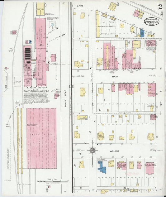 Sanborn Fire Insurance Map from Windsor, Weld County, Colorado (1921), Sheet #0002 - Historic Sanborn Fire Insurance Map Print, vintage old map wall art, antique decor, genealogy gift, Colorado Colorado map