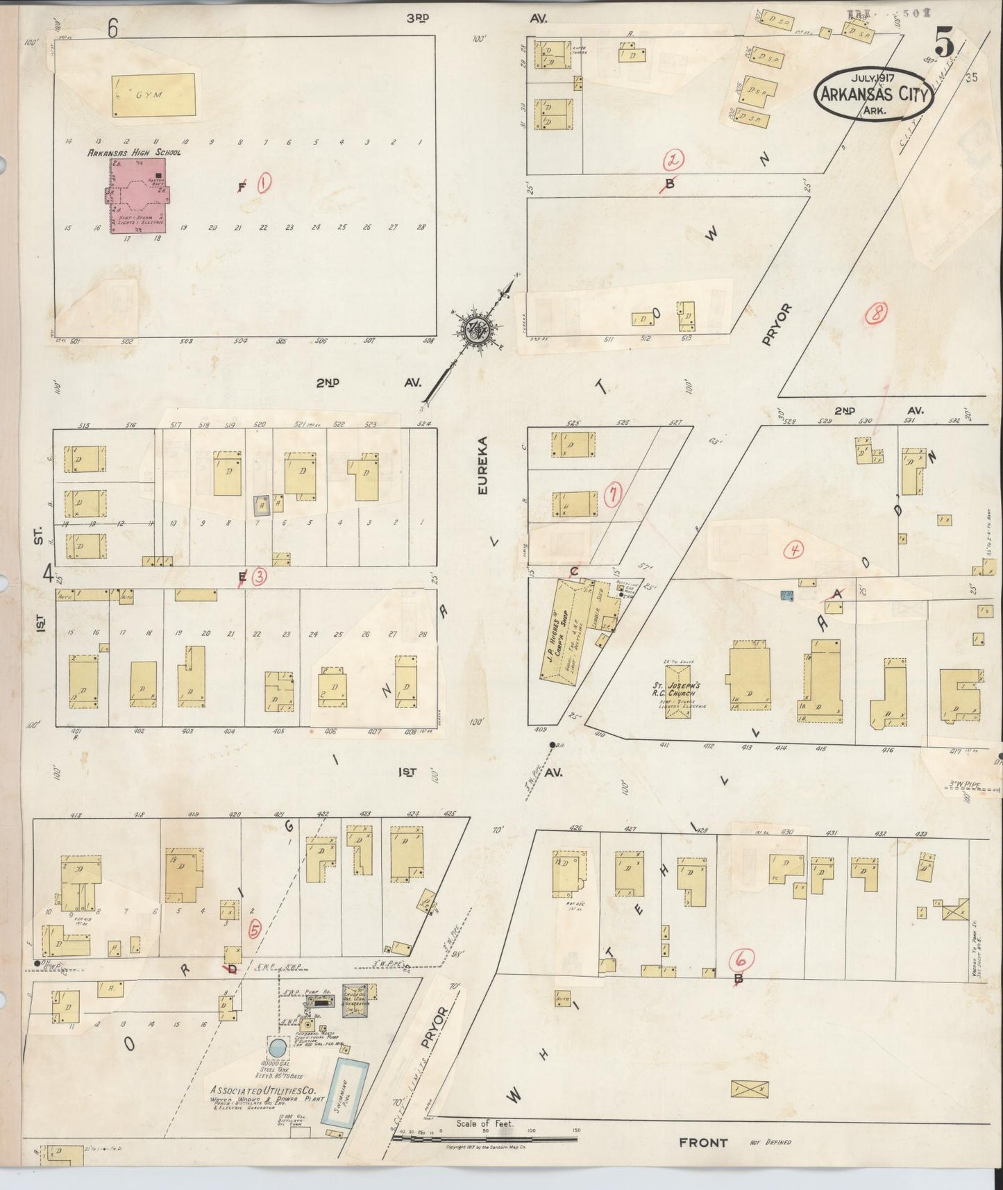 Sanborn Fire Insurance Map from Arkansas City, Desha County, Arkansas (1932), Sheet #0005 - Complete Map Set gallery image, historic Sanborn map, vintage wall art, Arkansas Arkansas