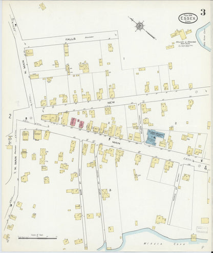 Sanborn Fire Insurance Map from Essex, Middlesex County, Connecticut (1914), Sheet #0003 - Complete Map Set gallery image, historic Sanborn map, vintage wall art, Connecticut Connecticut