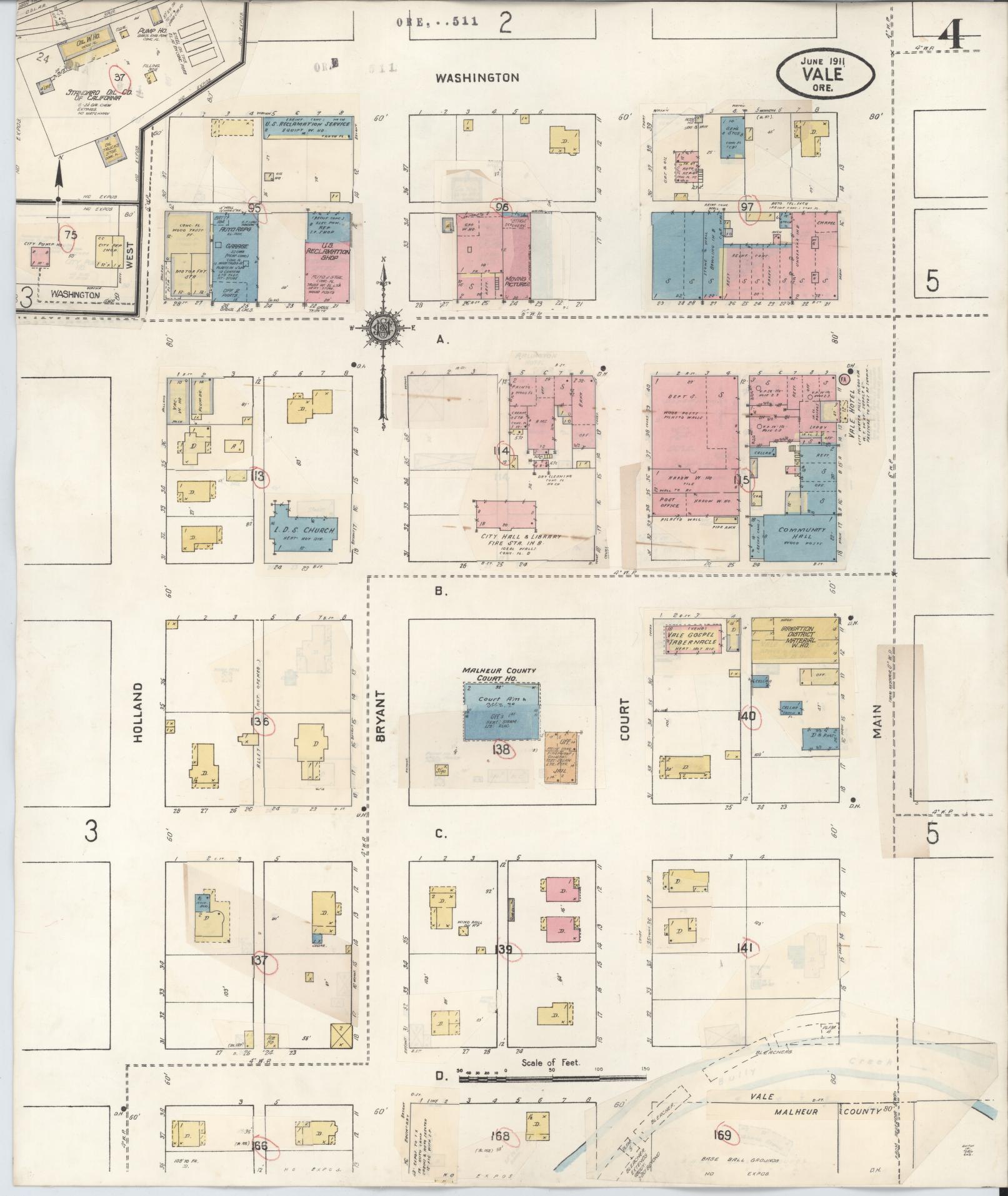 Sanborn Fire Insurance Map from Vale, Malheur County, Oregon (1941), Sheet #0004 - Complete Map Set gallery image, historic Sanborn map, vintage wall art, Oregon Oregon