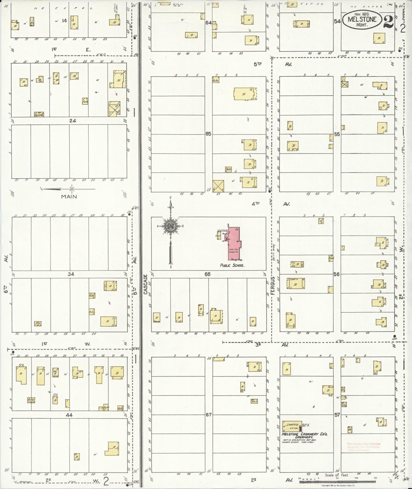 Sanborn Fire Insurance Map from Melstone, Musselshell County, Montana (1920), Sheet #0002 - Historic Sanborn Fire Insurance Map Print, vintage old map wall art, antique decor, genealogy gift, Montana Montana map