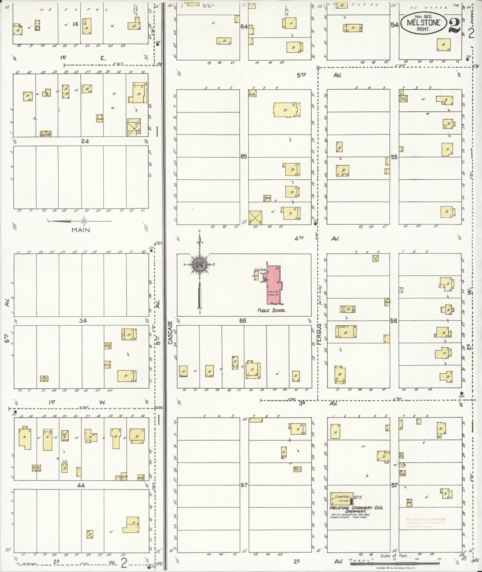 Sanborn Fire Insurance Map from Melstone, Musselshell County, Montana (1920), Sheet #0002 - Historic Sanborn Fire Insurance Map Print, vintage old map wall art, antique decor, genealogy gift, Montana Montana map