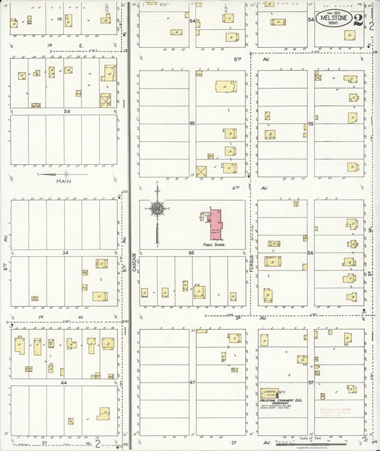 Sanborn Fire Insurance Map from Melstone, Musselshell County, Montana (1920), Sheet #0002 - Historic Sanborn Fire Insurance Map Print, vintage old map wall art, antique decor, genealogy gift, Montana Montana map