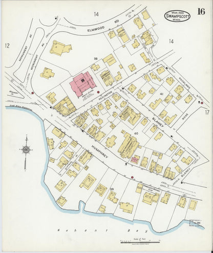 Sanborn Fire Insurance Map from Swampscott, Essex County, Massachusetts (1920), Sheet #0016 - Complete Map Set gallery image, historic Sanborn map, vintage wall art, Massachusetts Massachusetts