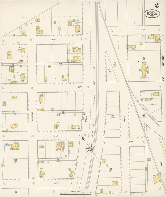 Sanborn Fire Insurance Map from Bucoda, Thurston County, Washington (1910), Sheet #0002 - Historic Sanborn Fire Insurance Map Print, vintage old map wall art, antique decor, genealogy gift, Washington Washington map