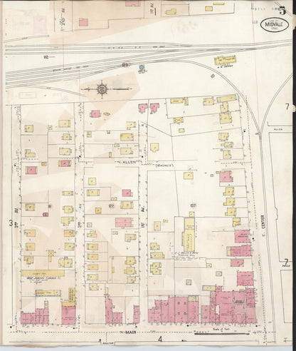 Sanborn Fire Insurance Map from Midvale, Salt Lake County, Utah (1942), Sheet #0005 - Complete Map Set gallery image, historic Sanborn map, vintage wall art, Utah Utah