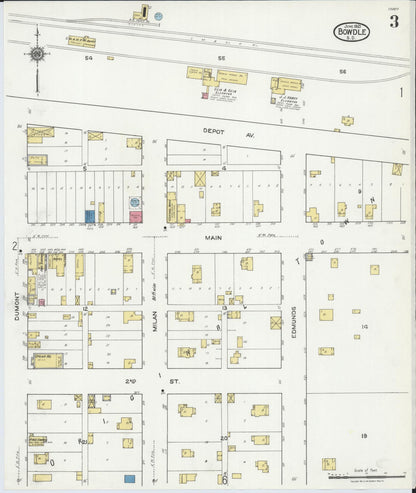 Sanborn Fire Insurance Map from Bowdle, Edmunds County, South Dakota (1921), Sheet #0003 - Complete Map Set gallery image, historic Sanborn map, vintage wall art, South Dakota South Dakota