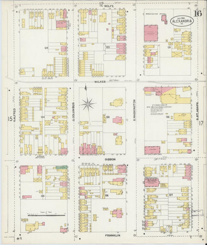 Sanborn Fire Insurance Map from Alexandria, Independent Cities, Virginia (1902), Sheet #0016 - Complete Map Set gallery image, historic Sanborn map, vintage wall art, Virginia Virginia