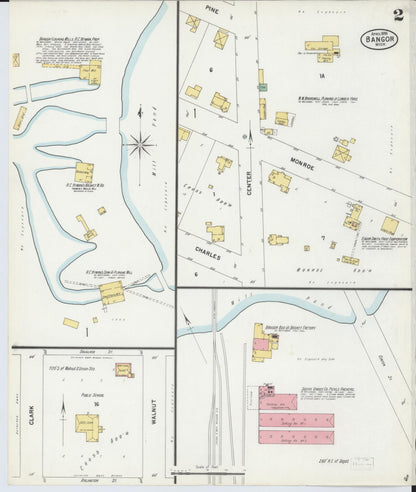 Sanborn Fire Insurance Map from Bangor, Van Buren County, Michigan (1899), Sheet #0002 - Complete Map Set gallery image, historic Sanborn map, vintage wall art, Michigan Michigan