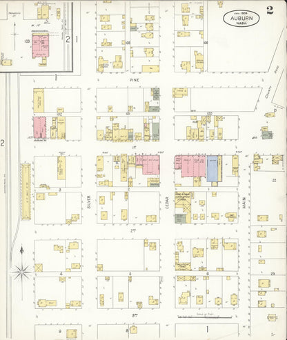 Sanborn Fire Insurance Map from Auburn [see also Slaughter], King County, Washington (1904), Sheet #0002 - Complete Map Set gallery image, historic Sanborn map, vintage wall art, Washington Washington