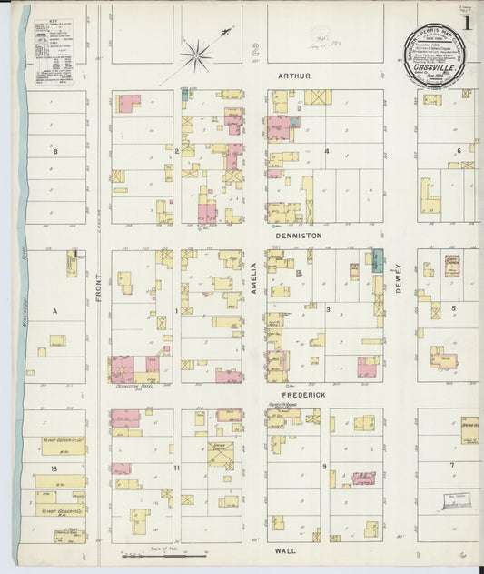 Sanborn Fire Insurance Map from Cassville, Grant County, Wisconsin (1894), Sheet #0001 - Complete Map Set gallery image, historic Sanborn map, vintage wall art, Wisconsin Wisconsin