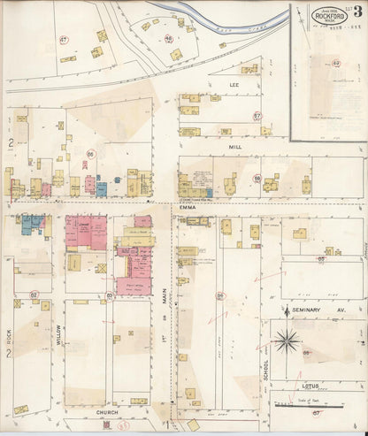 Sanborn Fire Insurance Map from Rockford, Spokane County, Washington (1931), Sheet #0003 - Complete Map Set gallery image, historic Sanborn map, vintage wall art, Washington Washington