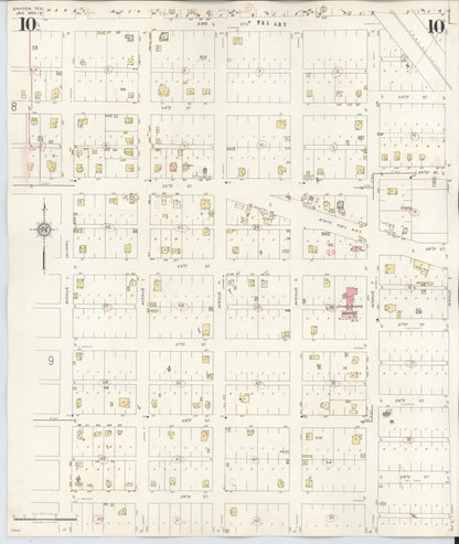 Sanborn Fire Insurance Map from Snyder, Scurry County, Texas (1942), Sheet #0010 - Complete Map Set gallery image, historic Sanborn map, vintage wall art, Texas Texas