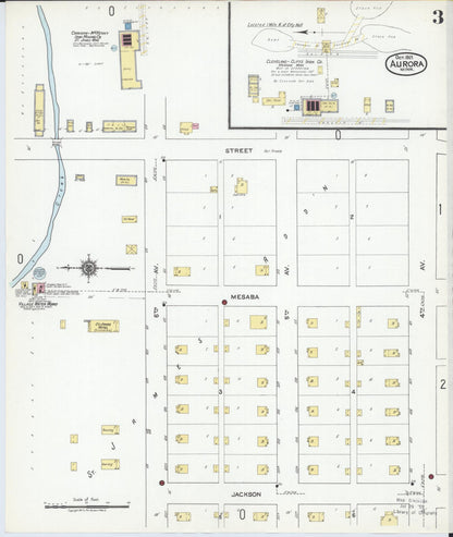 Sanborn Fire Insurance Map from Aurora, Saint Louis County, Minnesota (1921), Sheet #0003 - Complete Map Set gallery image, historic Sanborn map, vintage wall art, Minnesota Minnesota