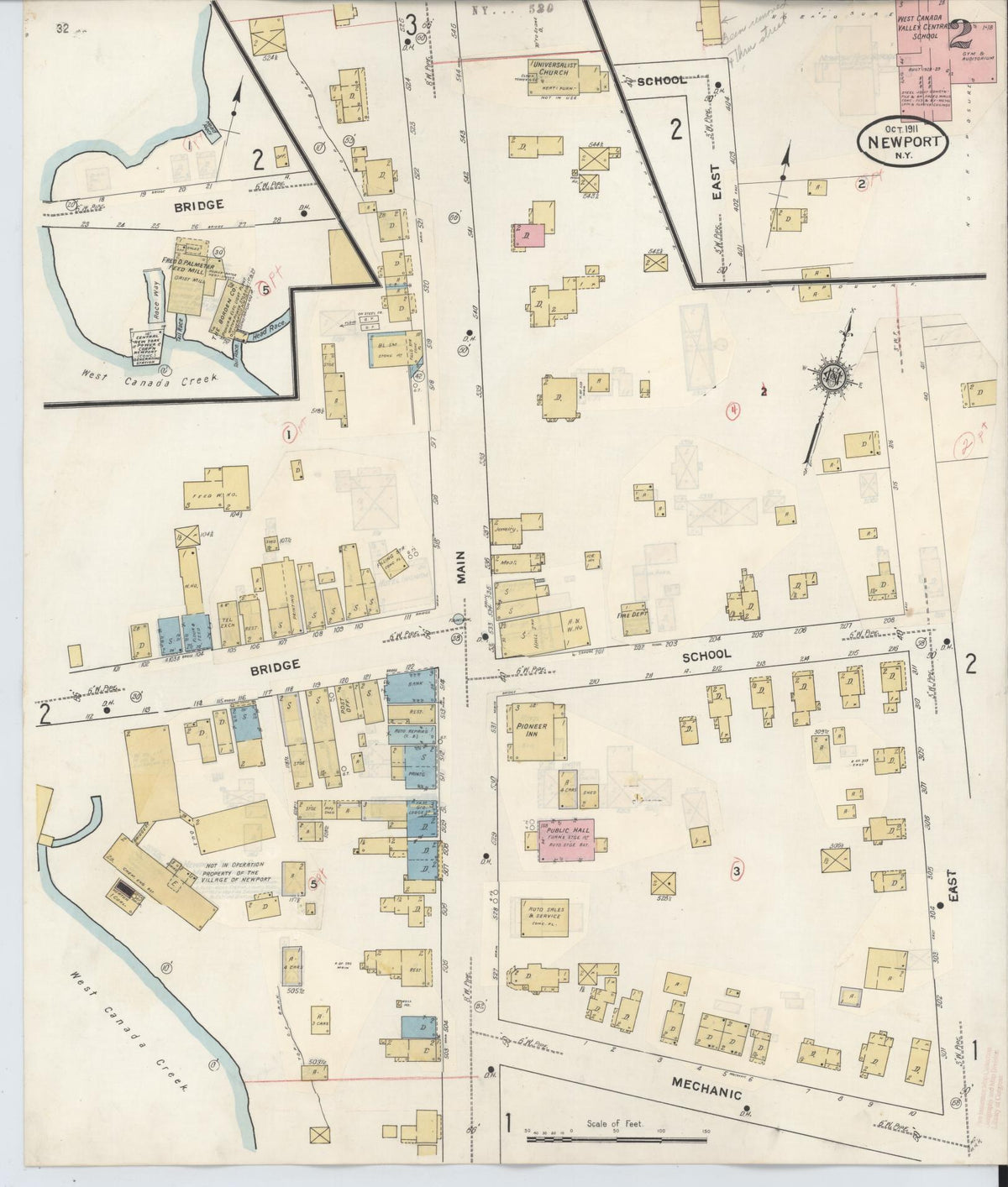 Sanborn Fire Insurance Map from Newport, Herkimer County, New York (1938), Sheet #0002 - Complete Map Set gallery image, historic Sanborn map, vintage wall art, New York New York