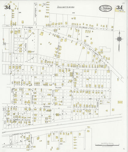 Sanborn Fire Insurance Map from El Dorado, Union County, Arkansas (1929), Sheet #0034 - Complete Map Set gallery image, historic Sanborn map, vintage wall art, Arkansas Arkansas