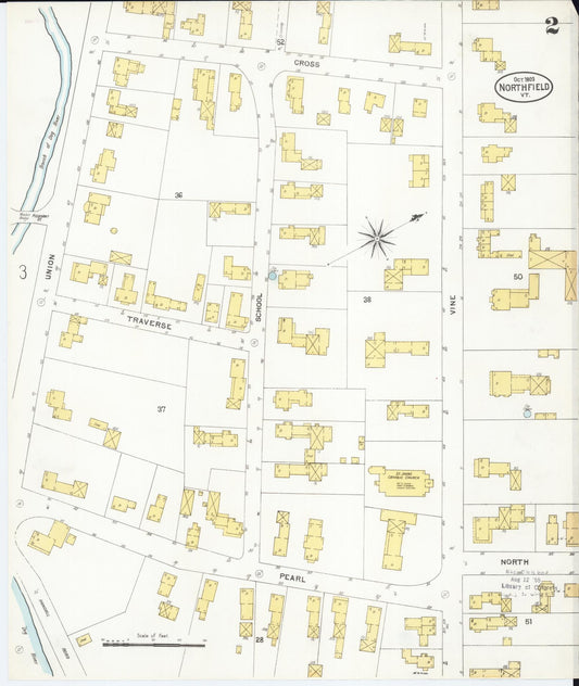 Sanborn Fire Insurance Map from Northfield, Washington County, Vermont (1903), Sheet #0002 - Historic Sanborn Fire Insurance Map Print, vintage old map wall art, antique decor, genealogy gift, Vermont Vermont map