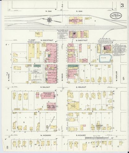 Sanborn Fire Insurance Map from Du Quoin, Perry County, Illinois (1910), Sheet #0003 - Complete Map Set gallery image, historic Sanborn map, vintage wall art, Illinois Illinois