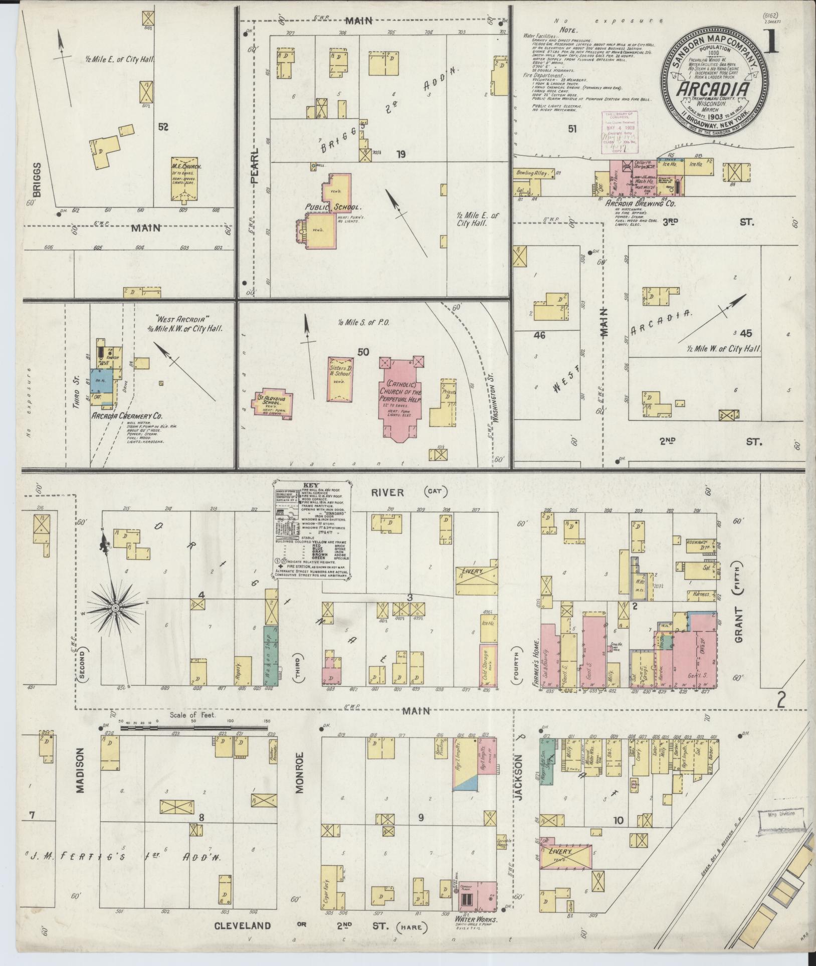 Arcadia, Trempealeau County, Wisconsin (1903) – Sanborn Fire Insurance Map – Map View