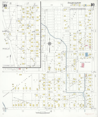 Sanborn Fire Insurance Map from Marion, Williamson County, Illinois (1937), Sheet #0010 - Complete Map Set gallery image, historic Sanborn map, vintage wall art, Illinois Illinois
