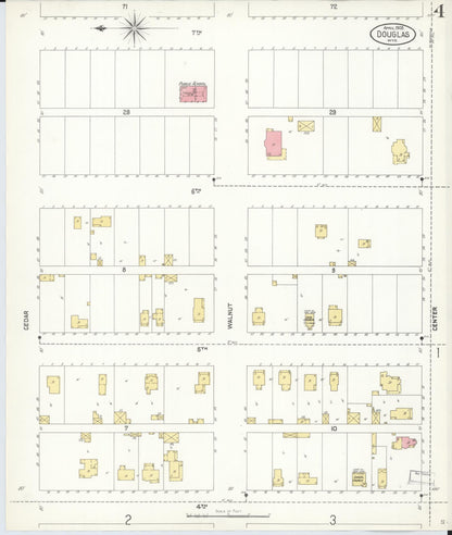 Sanborn Fire Insurance Map from Douglas, Converse County, Wyoming (1903), Sheet #0004 - Complete Map Set gallery image, historic Sanborn map, vintage wall art, Wyoming Wyoming