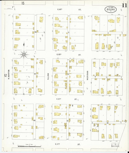 Sanborn Fire Insurance Map from Boone, Boone County, Iowa (1900), Sheet #0011 - Historic Sanborn Fire Insurance Map Print