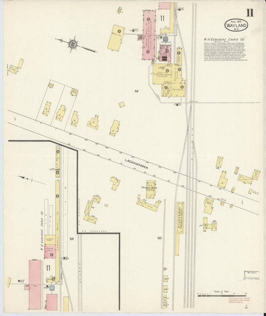 Sanborn Fire Insurance Map from Wayland, Steuben County, New York (1913), Sheet #0011 - Historic Sanborn Fire Insurance Map Print, vintage old map wall art, antique decor, genealogy gift, New York New York map