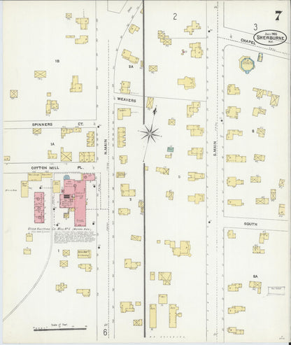 Sanborn Fire Insurance Map from Sherburne, Chenango County, New York (1906), Sheet #0007 - Historic Sanborn Fire Insurance Map Print, vintage old map wall art, antique decor, genealogy gift, New York New York map