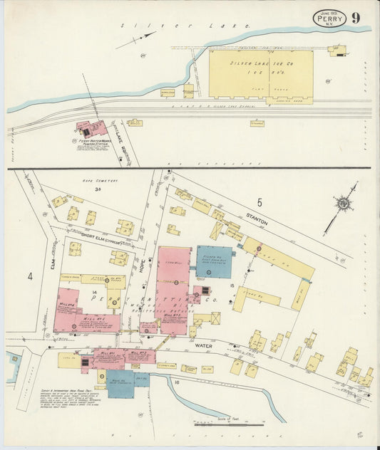 Sanborn Fire Insurance Map from Perry, Wyoming County, New York (1913), Sheet #0009 - Historic Sanborn Fire Insurance Map Print, vintage old map wall art, antique decor, genealogy gift, Perry Wyoming map