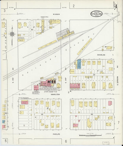 Sanborn Fire Insurance Map from Sterling, Logan County, Colorado (1918), Sheet #0004 - Complete Map Set gallery image, historic Sanborn map, vintage wall art, Colorado Colorado