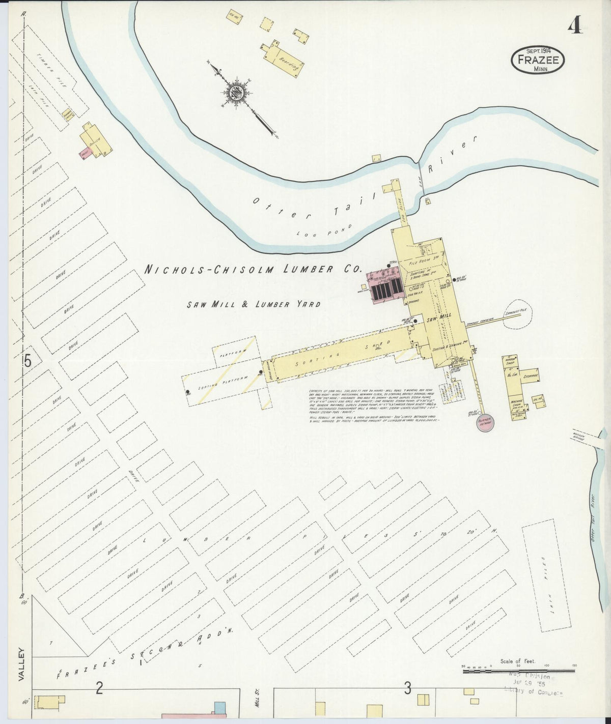 Sanborn Fire Insurance Map from Frazee, Becker County, Minnesota (1914), Sheet #0004 - Complete Map Set gallery image, historic Sanborn map, vintage wall art, Minnesota Minnesota
