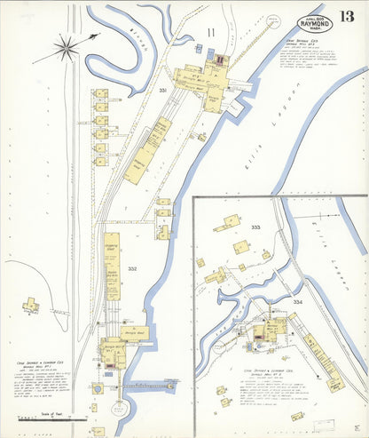 Sanborn Fire Insurance Map from Raymond, Pacific County, Washington (1909), Sheet #0013 - Complete Map Set gallery image, historic Sanborn map, vintage wall art, Washington Washington
