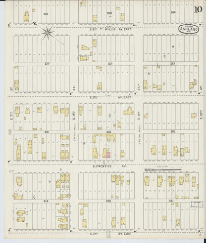 Sanborn Fire Insurance Map from Ashland, Ashland County, Wisconsin (1895), Sheet #0010 - Complete Map Set gallery image, historic Sanborn map, vintage wall art, Wisconsin Wisconsin