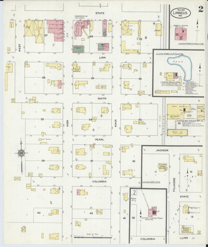 Sanborn Fire Insurance Map from Linneus, Linn County, Missouri (1910), Sheet #0002 - Complete Map Set gallery image, historic Sanborn map, vintage wall art, Missouri Missouri